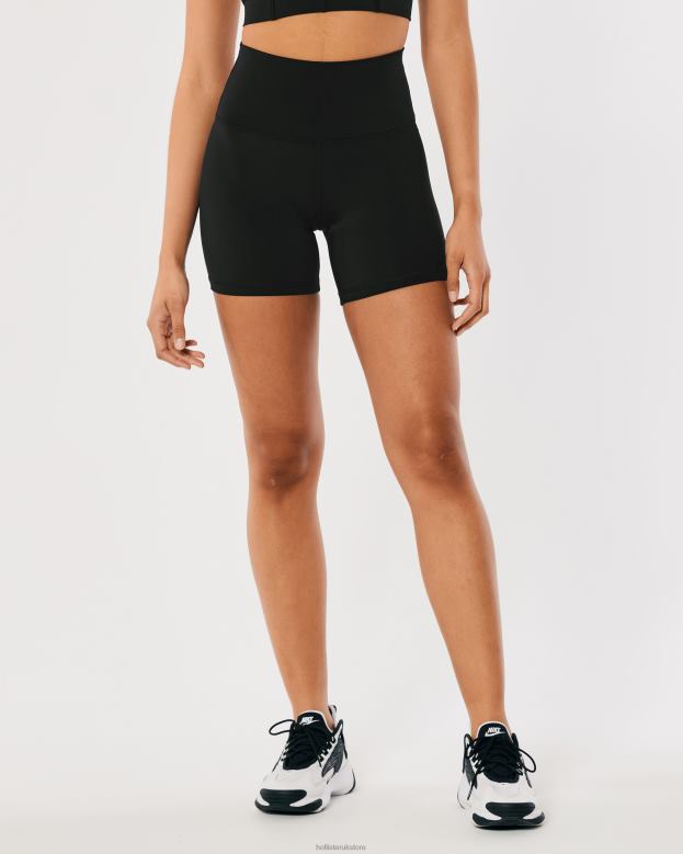 Bottoms Hollister Women Gilly Hicks Active Energize High-Rise Bike Shorts 5\\ 48820527 Black